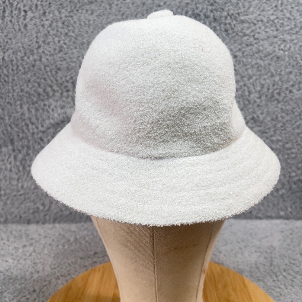 Kangol Bermuda Bucket Hat Mens M White Textured Streetwear Retro 80s 90s Hip Hop - Picture 3 of 12